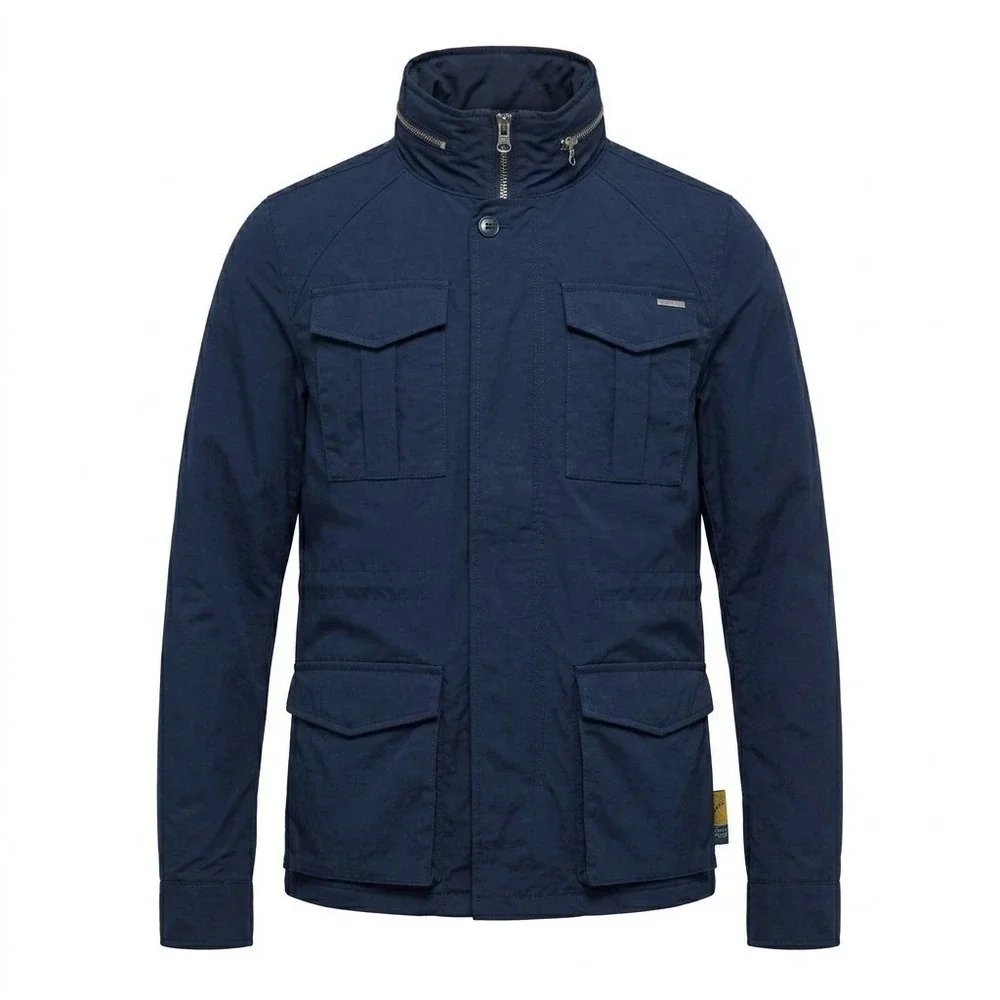 Scotch &‎ Soda Amsterdams Blauw Mens Navy Blue Field Jacket Size Small
